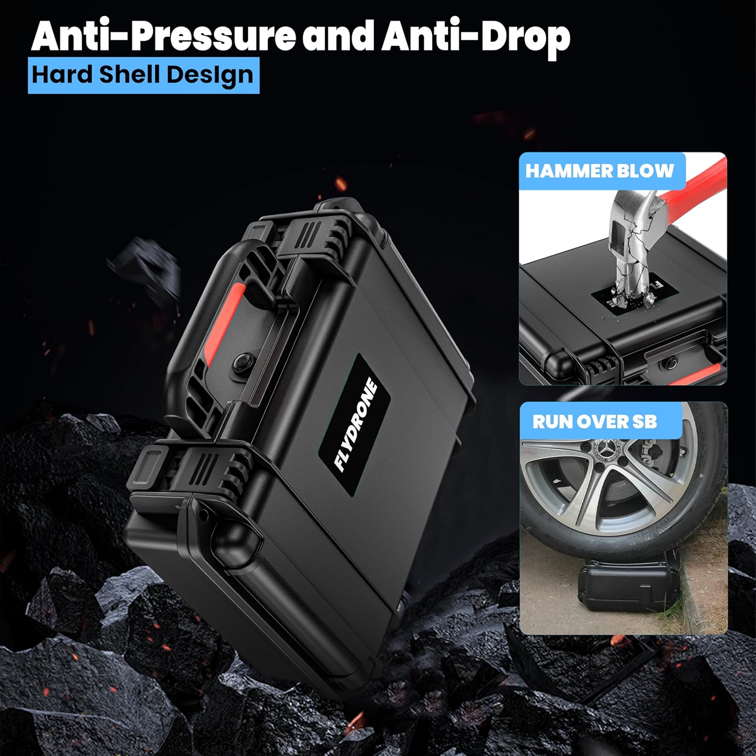 Waterproof Hard Case for Insta360 X4 X5 Action Camera Accessories,Insta 360 X4 Double Layer Travel Carrying bag for Bullet Time,Foldable Selfie Stick,Charging Hub,Metal Cage