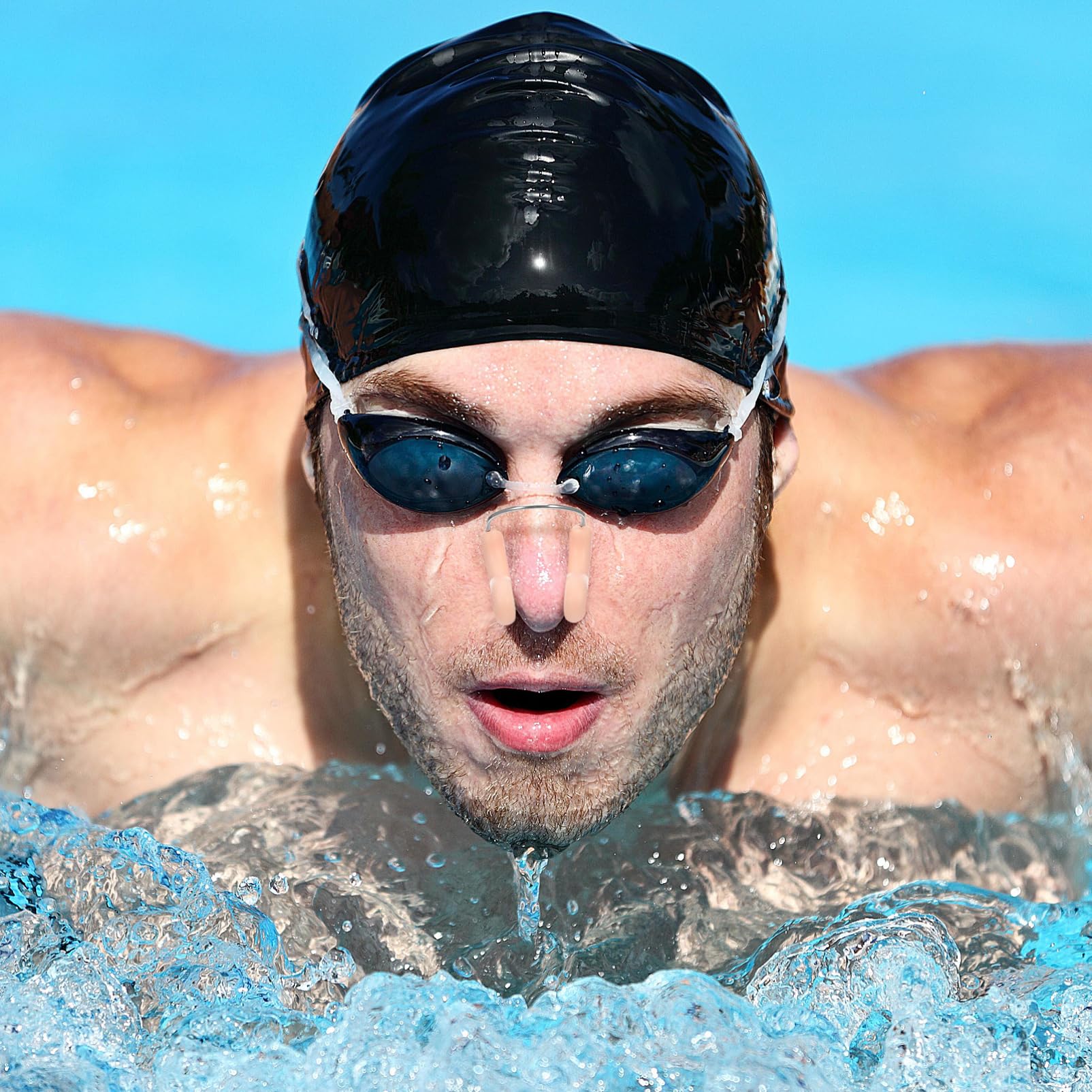 Toddmomy Nasello da Nuoto Tappi per Il Naso per Il Nuoto Etichetta Protezione Nuotatori Sicurezza Colore Tappo per Il Naso da Nuoto Clip per Il Naso di Nuoto Beige