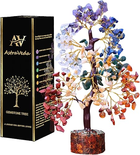 Árbol de 7 chakras, árbol de la vida, árbol de cristal, árbol de Feng Shui, árbol de energía positiva, regalo de meditación, cristales y piedras,
