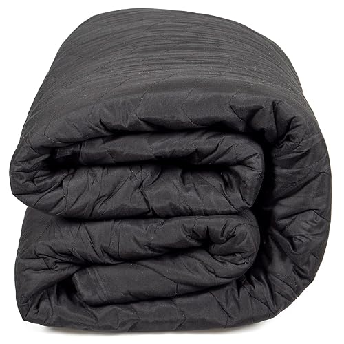 US Cargo Control Large Sound Blanket, 96 Inches Long by 80 Inches Wide, Black Sound Dampening Blanket, Durable Woven Cotton/Polyester Blend Material, Machine Washable, 12 Pound Blanket - Single Extra Large - 1 Blanket