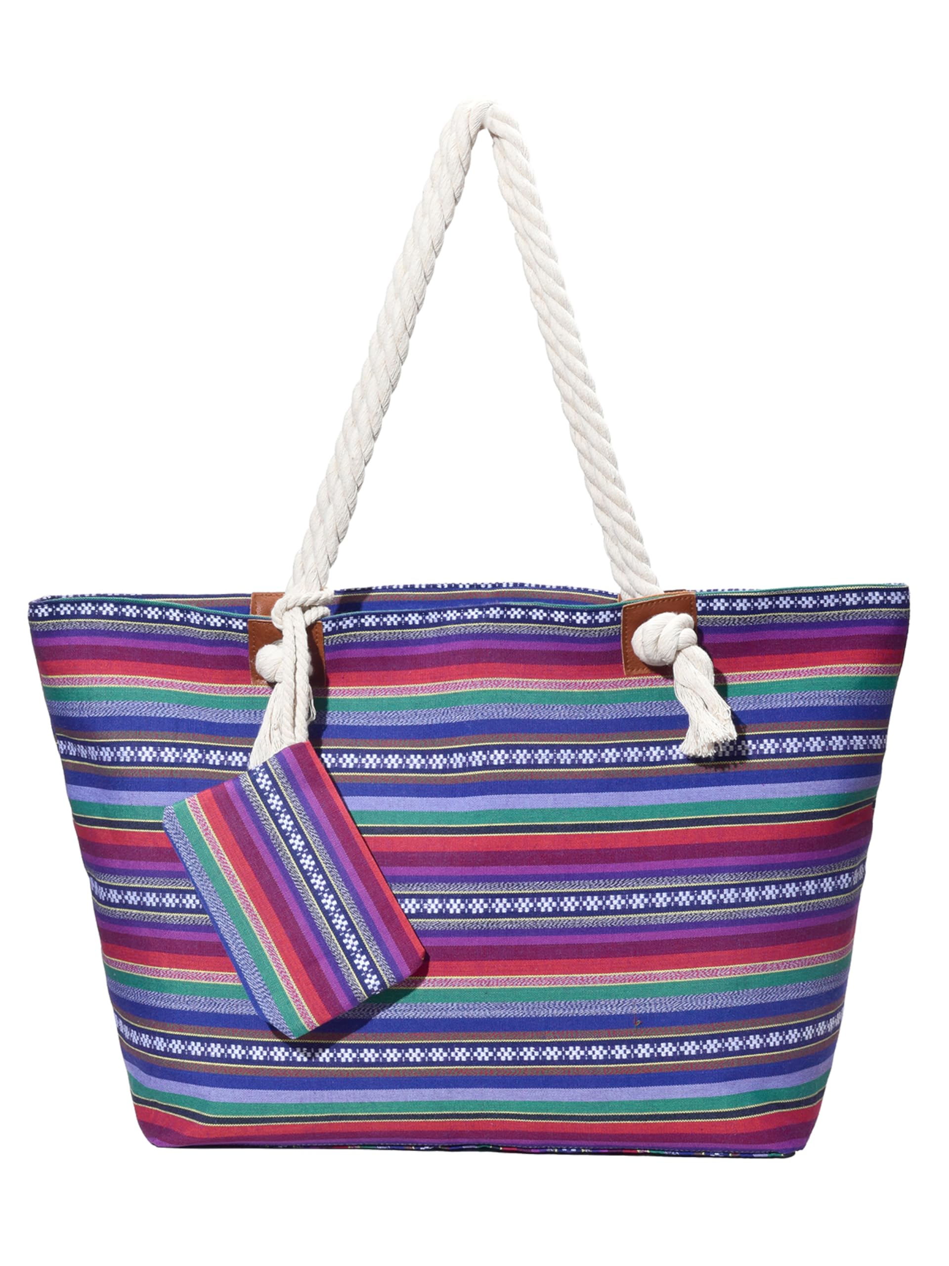 DonDon Grande borsa da spiaggia idrorepellente con cerniera Borsa a tracolla Shopper