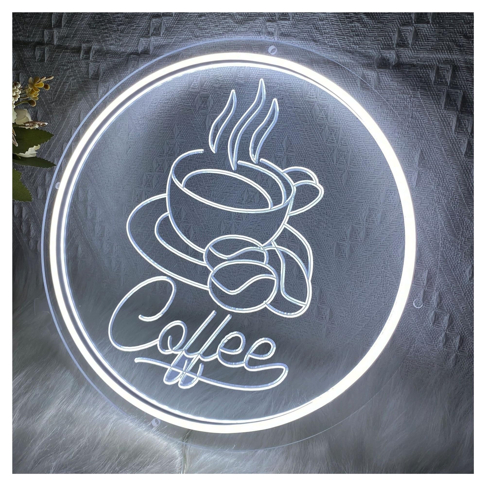 Wiszące neony artystyczne Znak Neonowy Kawy, Znak Kawy, USB Light Up Sign, Znak Kawy Do Kuchni, Kawa Bar Dekoracja Ściana 46cm