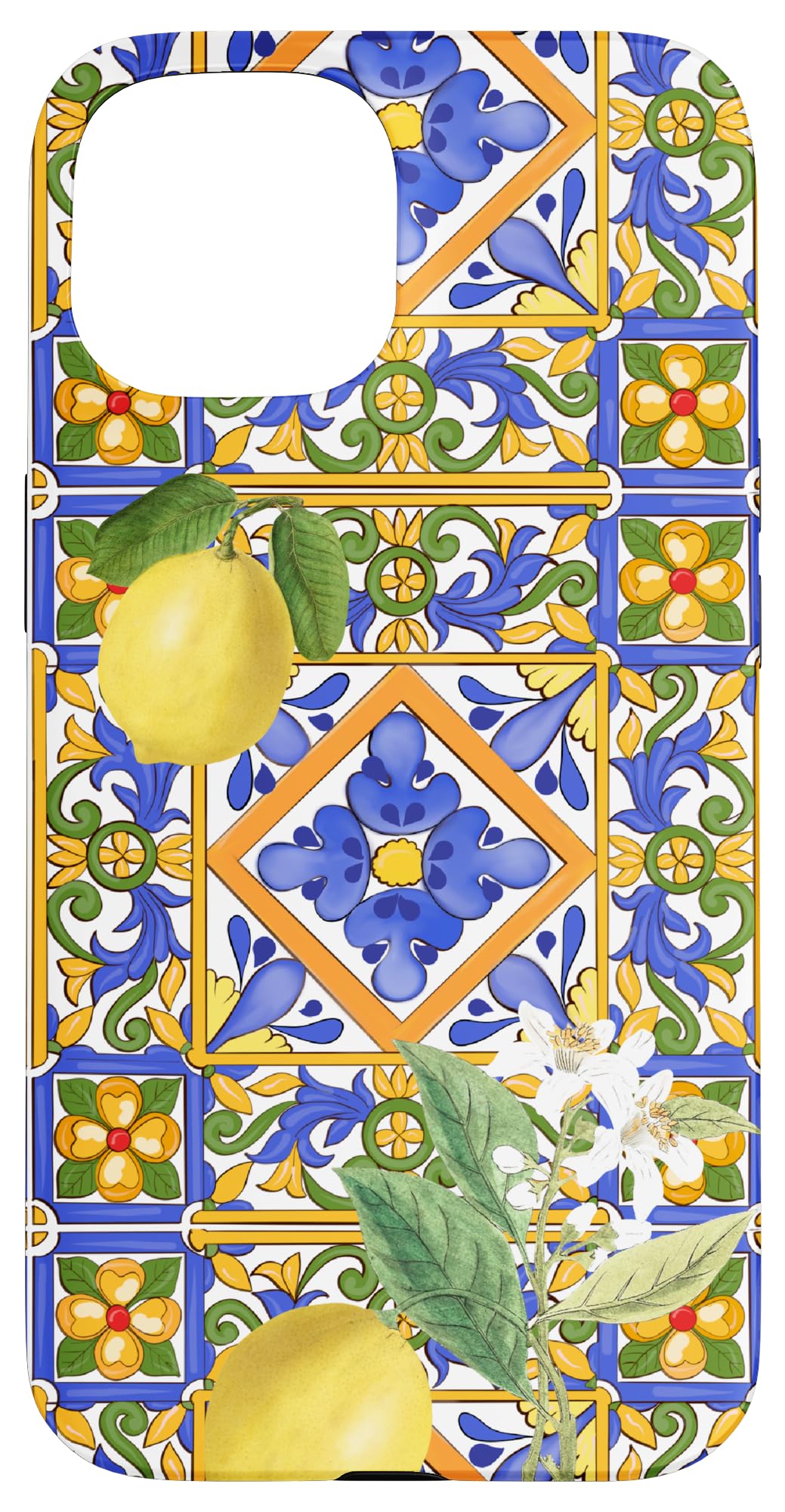 Sicilian,Italian,summer,tiles,citrus,mosaic,majolica art Case for iPhone 15