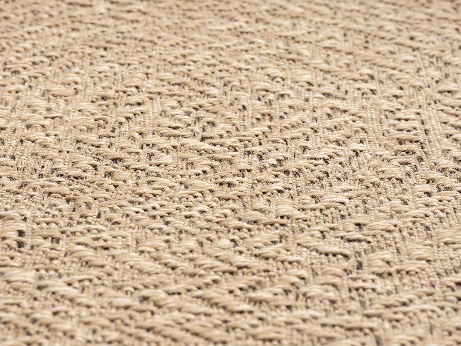 The Carpet Kansas Robuust Tapijt Voor Binnen En Buiten In Natuurlijke Jute Look Weerbestendig Geschikt Terras Tuin Ca 120 Cm Rond 663527753