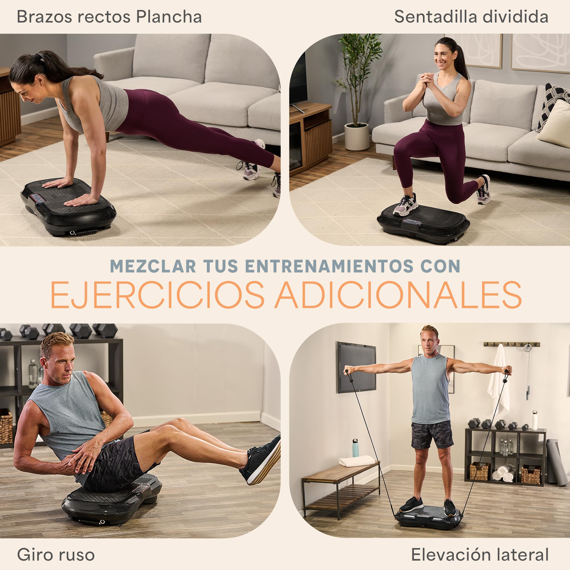LifePro Waver - Máquina de Ejercicio con Placa de vibración para Entrenamiento Cuerpo Completo, 99 Niveles Velocidad, Bandas Resistencia, Control Remoto, Fitness en casa y Plataforma
