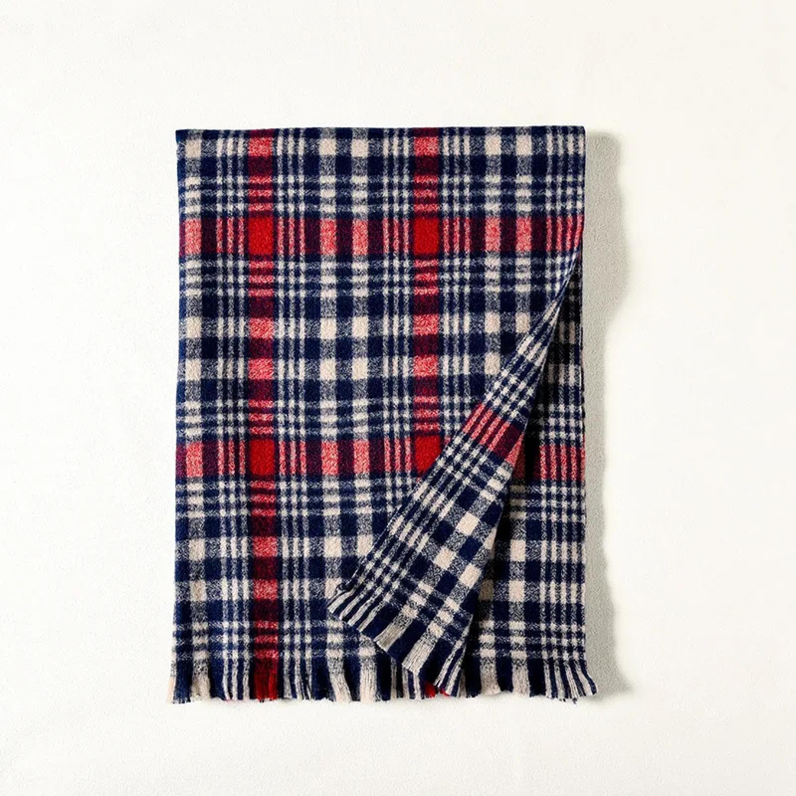 Schals Tücher Halstuch Scarf Damen Winter Vintage Schal Damen Schal Schal Bunt Kariert Warm Schal Für Damen