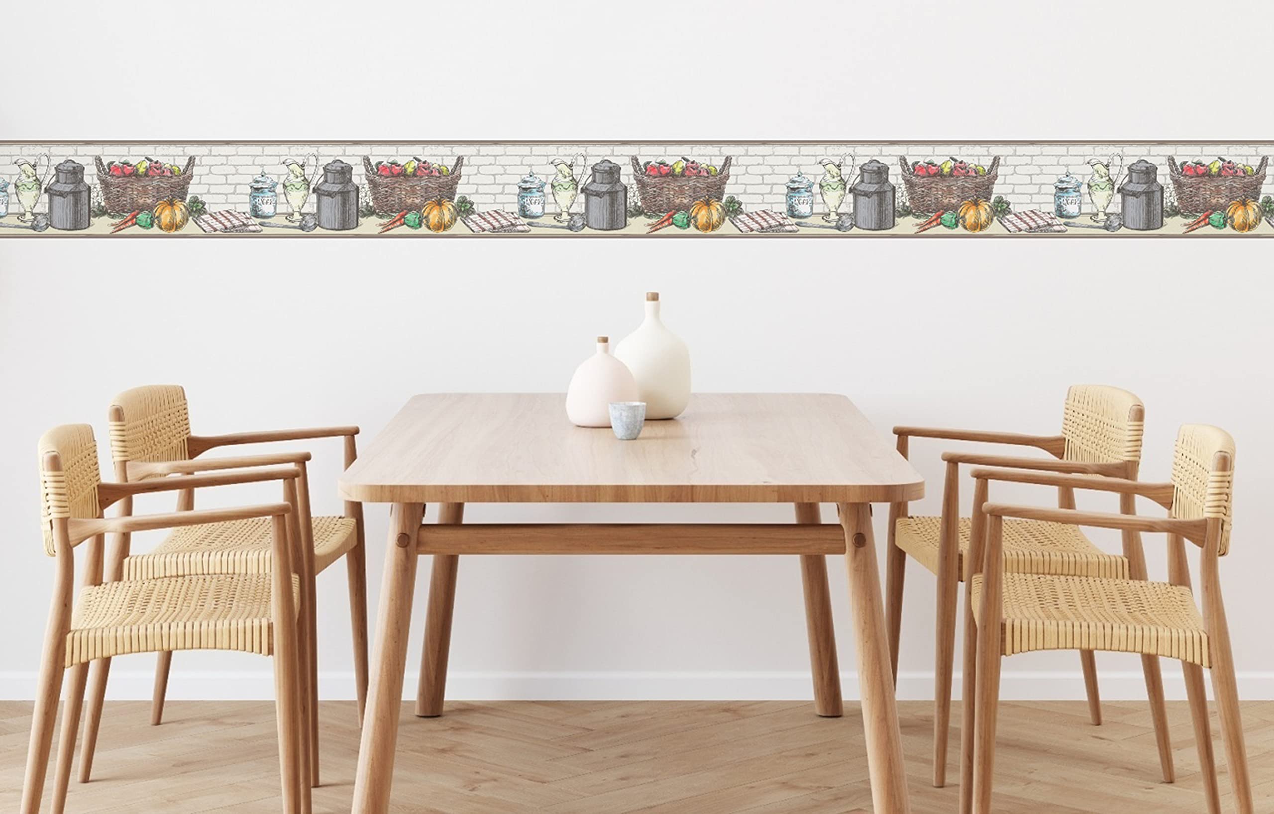 Grace \u0026 Gardenia GB20011g8 ハチドリと熱帯植物 剥がして貼る壁紙ボーダー 高さ8, image size:2560x1636