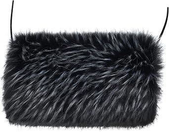 LA CARRIE Faux Fur Hand Muffs Women Winter Warmer Fuzzy Pouch Furry Plush Muffler Wedding Girl Kids Elegant Luxury Chic