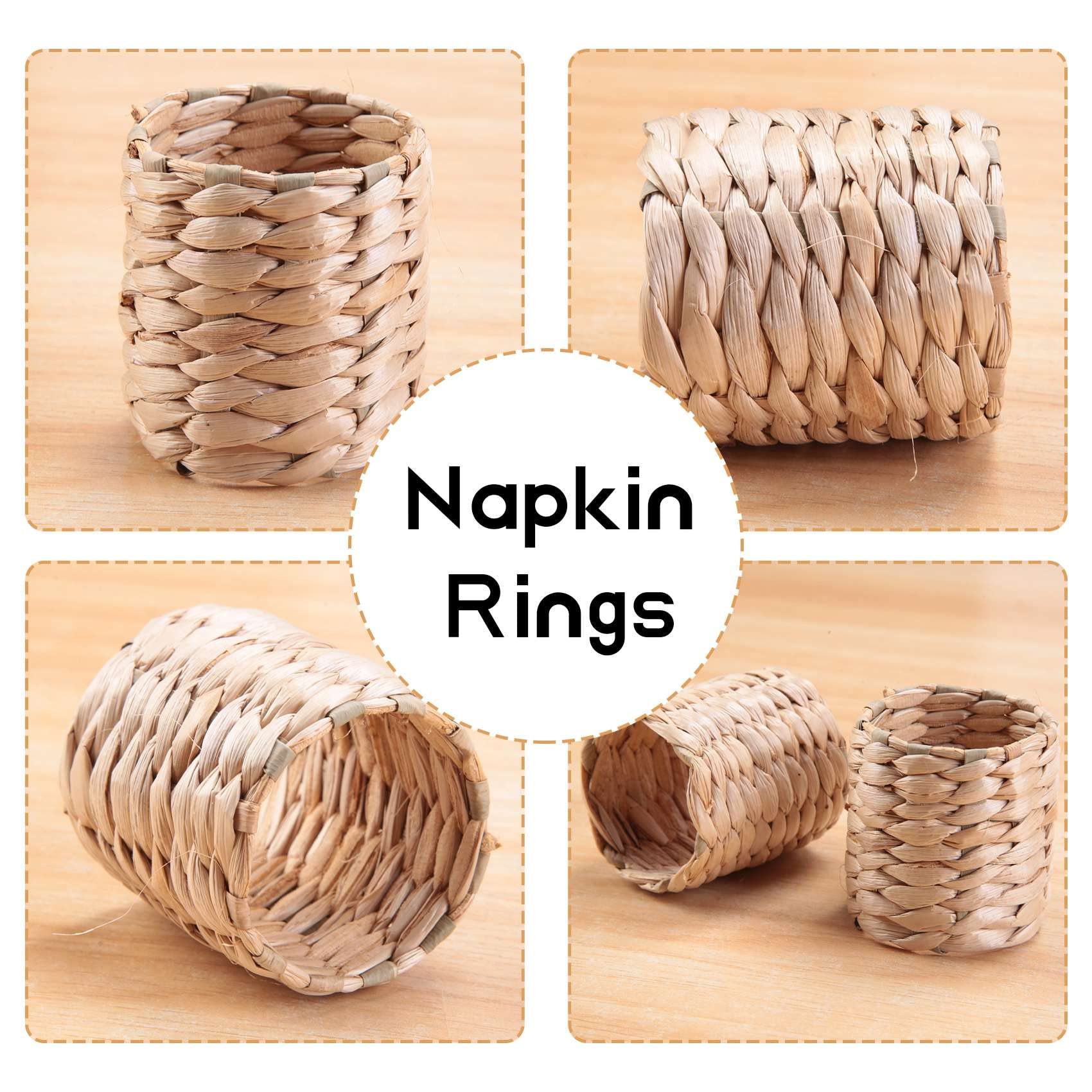 Kopinma 12 Anelli Portatovaglioli In Giacinto D'Acqua – Fatti A Mano, Rustici E Naturali, Diametro 5 Cm, Perfetti Per Decorazioni Tavola A Natale, Compleanni E Matrimoni