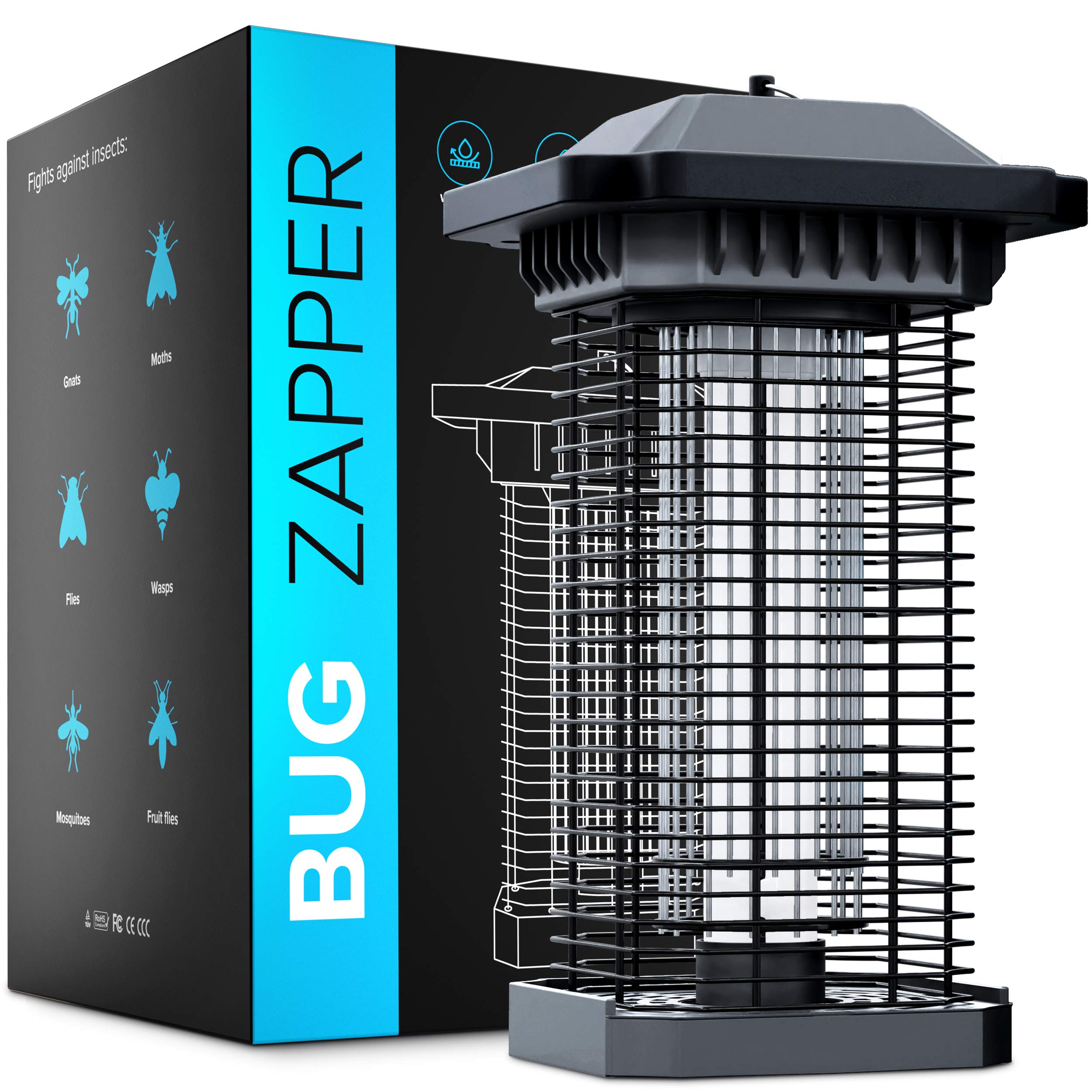 Waterproof Bug Zapper Outdoor Electric Mosquito Killer Lamp Gnat Insect