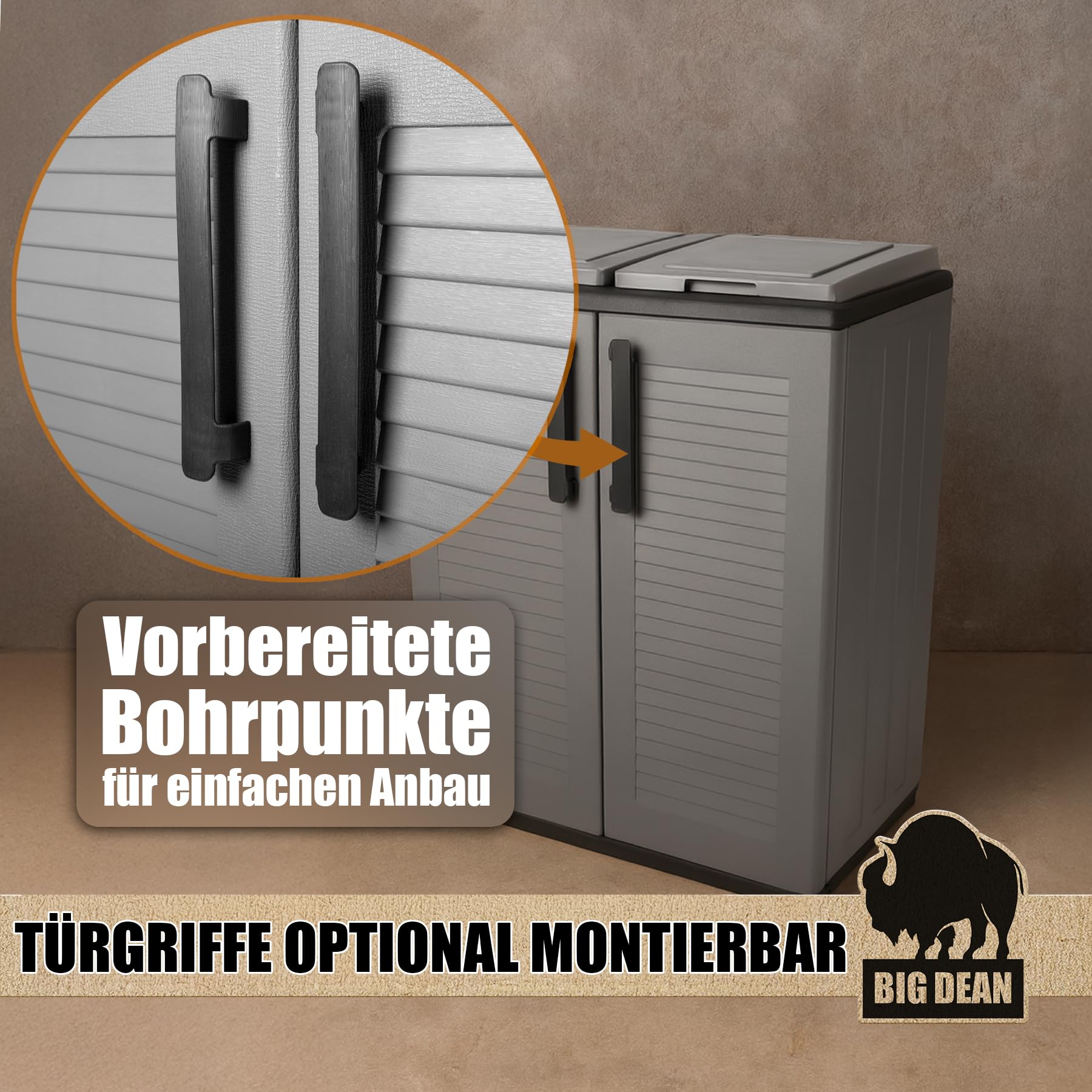 BigDean Mülltrennsystem Schrank Recycling System auch für Gelben Sack | Made in Italy
