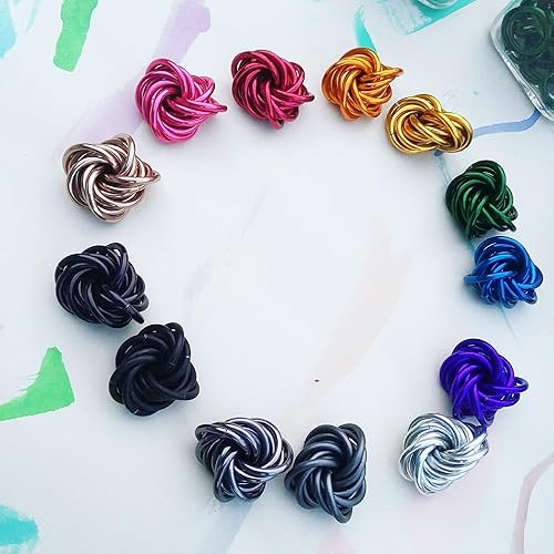 Miniatura 234 de Möbii Fidget Ball (Solid Color): Quiet Mobius ADHD Anxiety Stim Stress Relief Toy Tool for Home Travel Office or Desk (XL(Daydream), Full, Dark Iris)