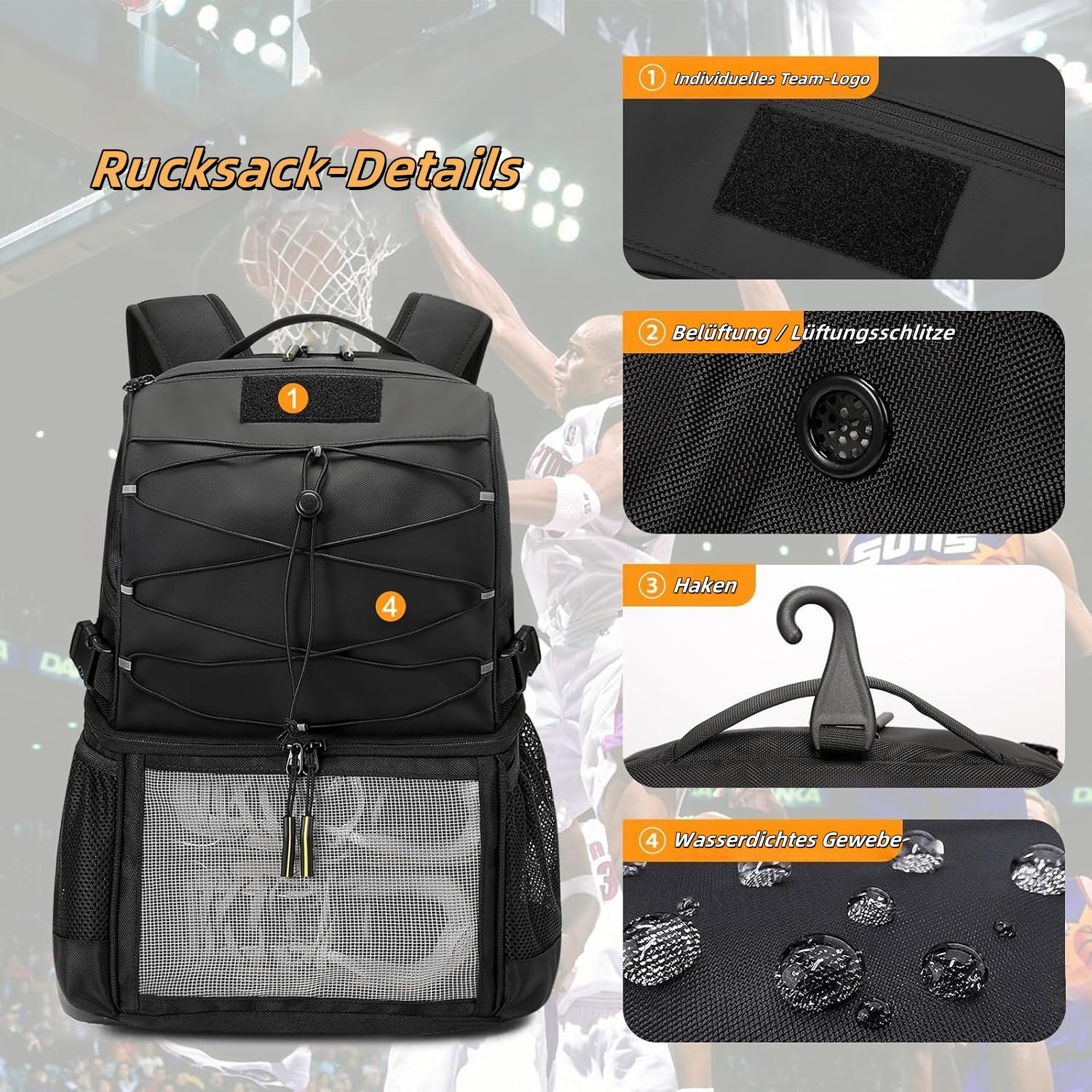 Zaino Multifunzionale 40L Uomo per Trekking, Laptop, Business e Scuola