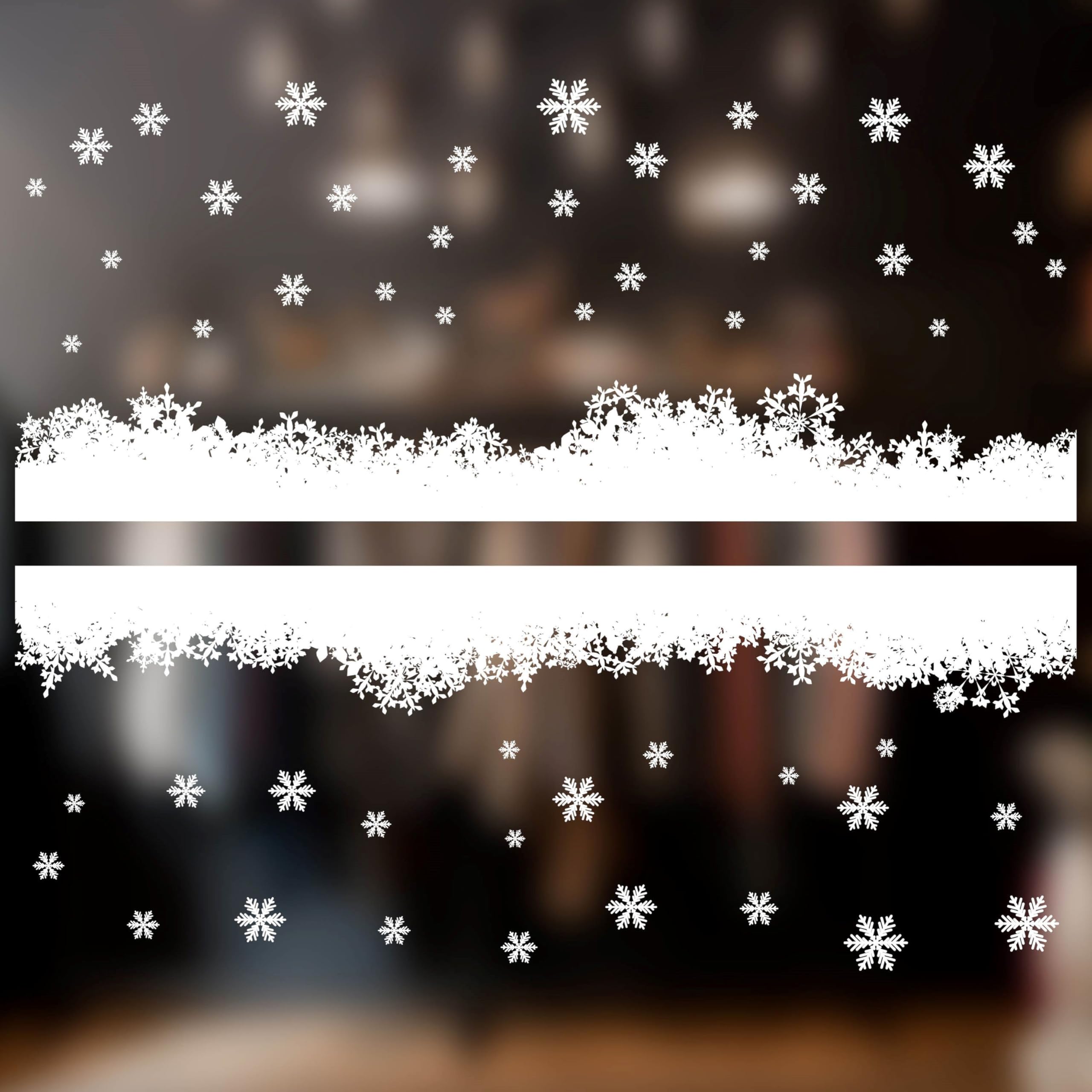 60 Individual Snowflakes Christmas Window Sticker - Six Different Snowflake Christmas Window Clings - Reusable Christmas Window Decoration - One Size 50mm Small