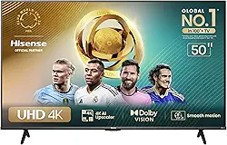Hisense Smart TV UHD 4K DLED 50' Polegadas 50A6N com HDR10+ Dolby Vision Game Mode Controle por Voz Alexa Built-In AirPlay