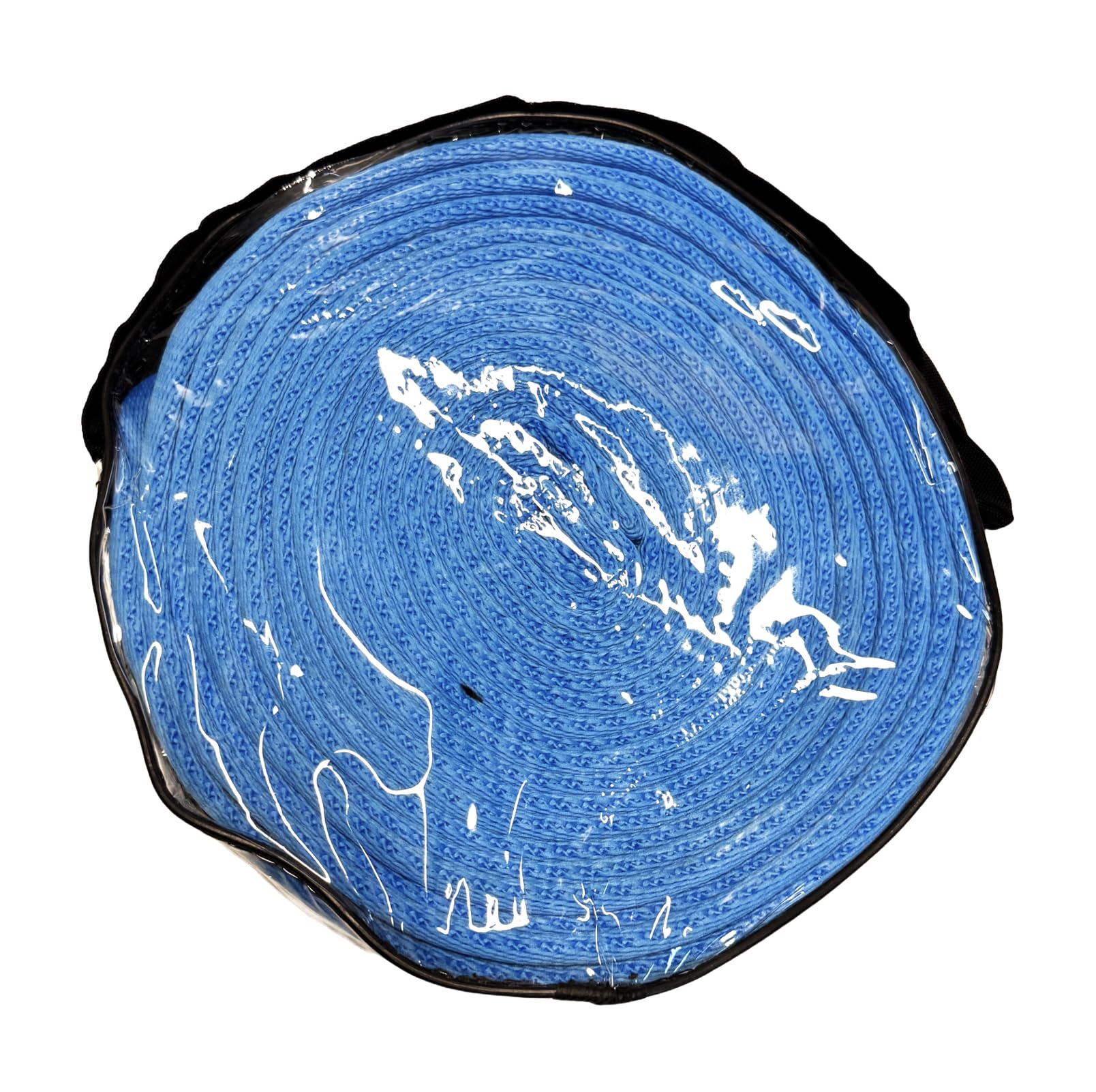 JA4012 - Guinzaglio lungo per equitazione, extra morbido, 8 m, in nylon con cinturino da polso e moschettone antiscivolo, con custodia (azzurro)