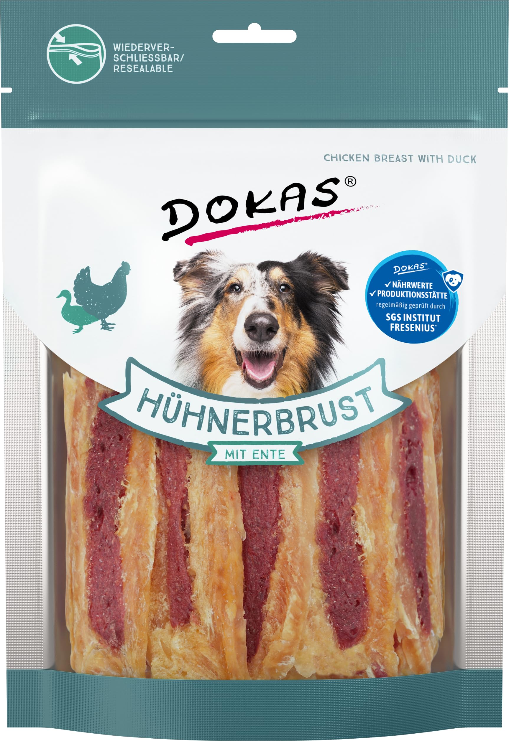 DOKAS Snack Premium sin Cereales con pezuña de Pollo para Perros, Ideal para Entretiempo.