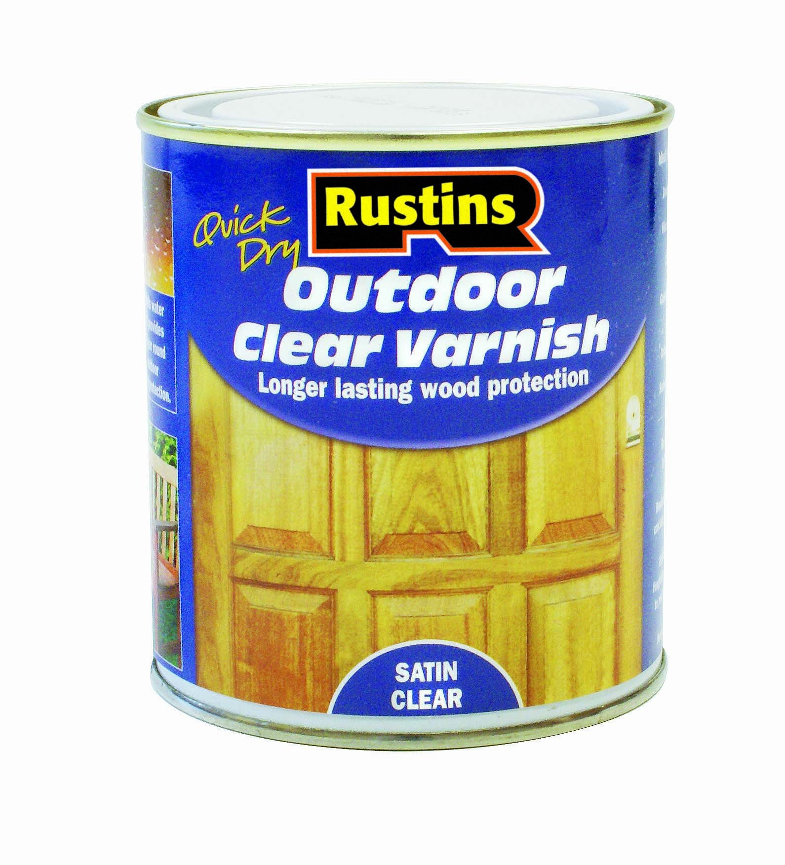 Rustins EAVS500 500ml Outdoor Varnish Satin - Clear