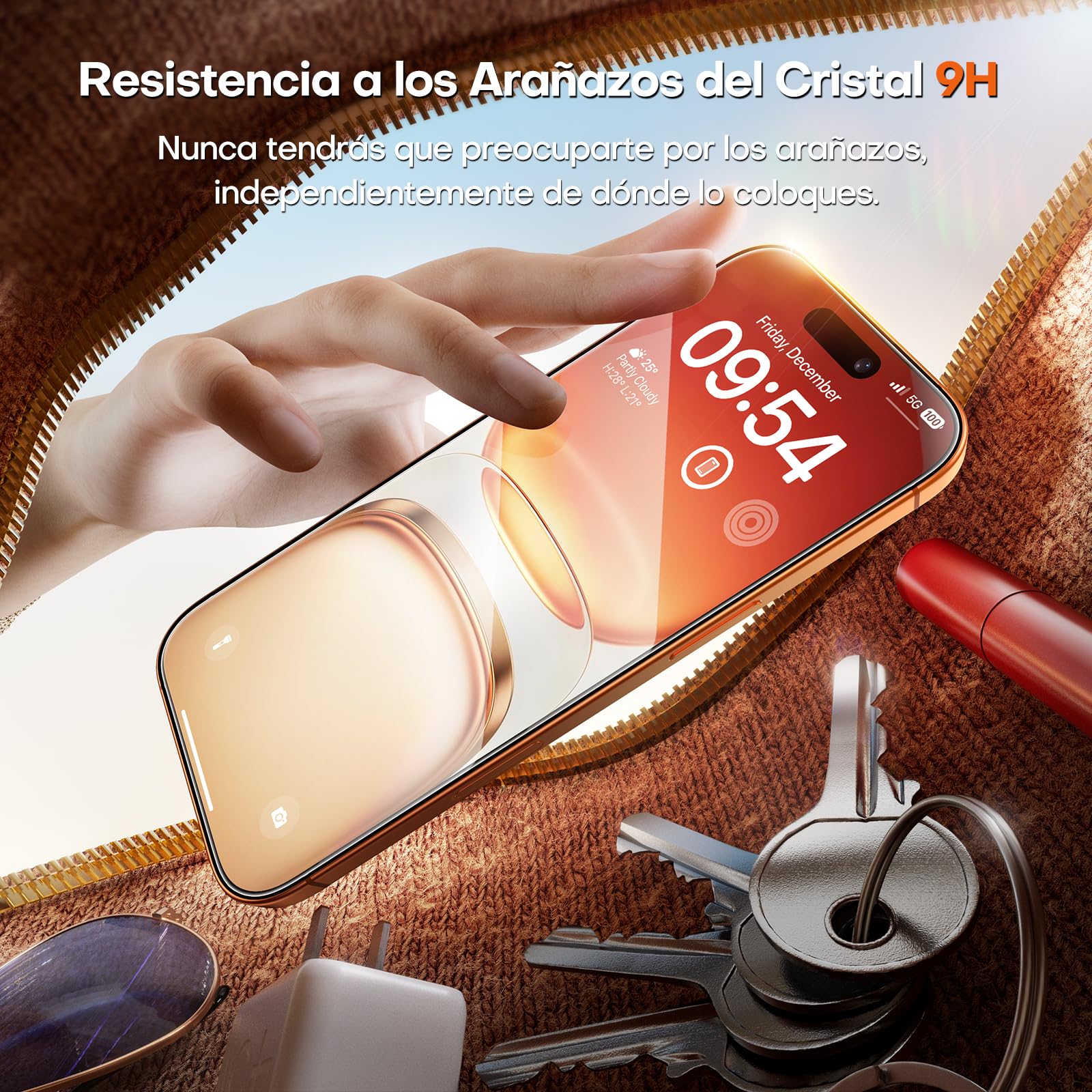 TOCOL Protector Pantalla para iPhone 17 Pro Max, Alineación Automática para Una Instalación Rápida, Cristal Templado de Dureza 9H Inastillable, HD Transparente, 2 Piezas — view 4
