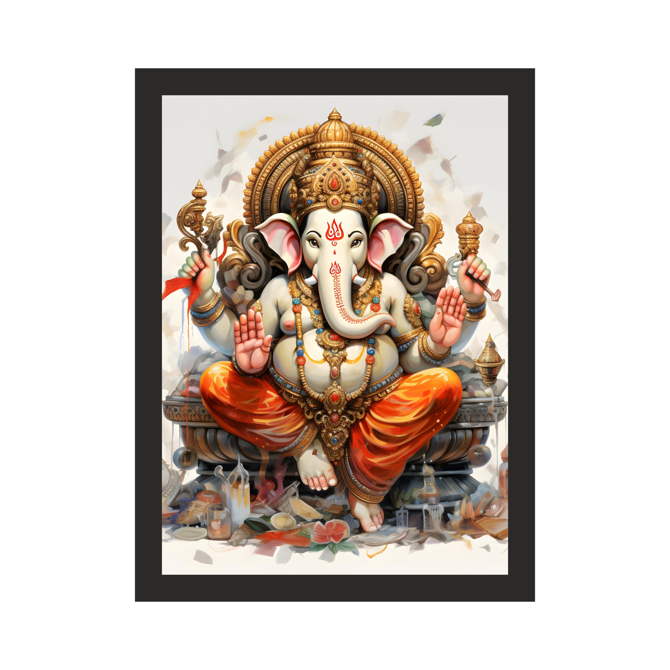 Majestic Seated Ganesha - 30x40