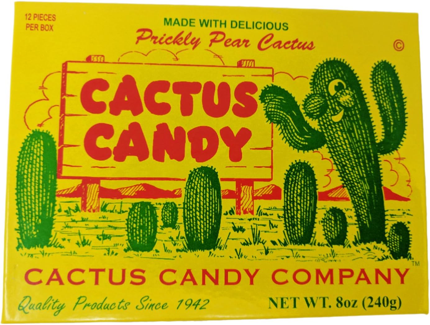 Company 1/2 LB Box Arizona Prickly Pear Cactus Candy