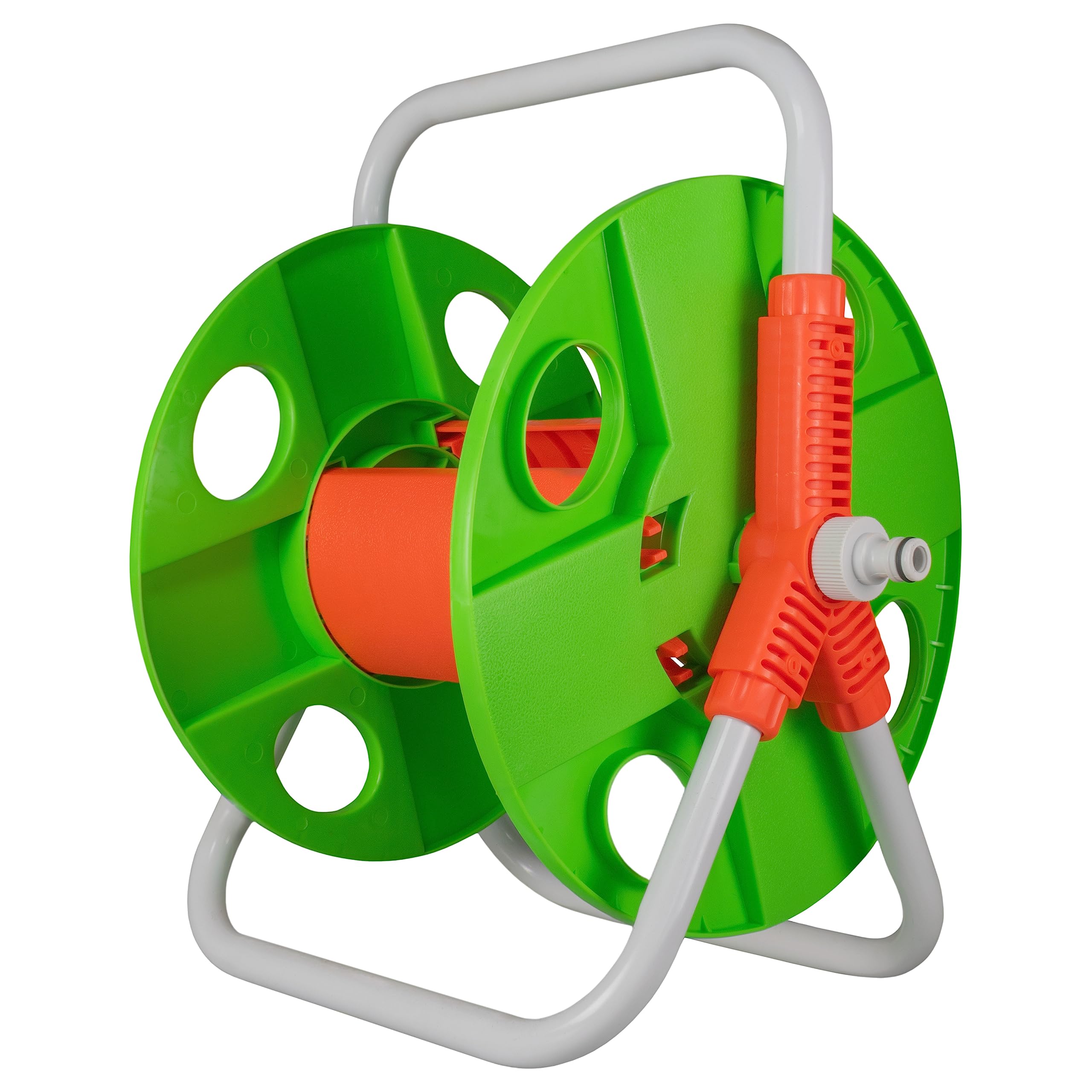 Cost Wise Green/Red Garden/Patio/Balcony 20M (65Ft) Floor Standing Hose Reel, Ready Assembled,Optional Wall Bracket Available