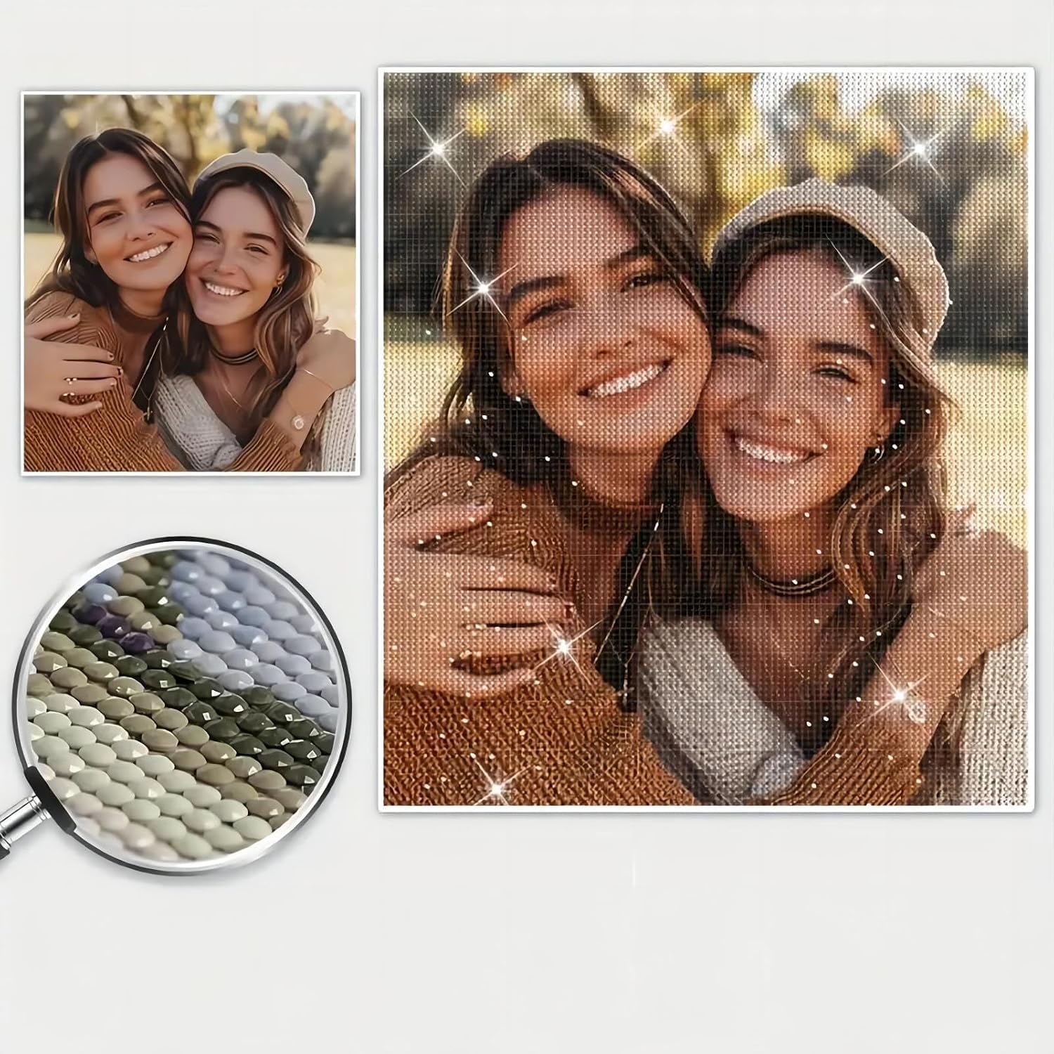Custom Diamond Painting Kits - 5D Personalized Diamond Art Full Drill, Custom Your Own Picture - Personalized Diamond Art Painting Kits for Home Decor - Round/Square Drill (19.6x23.6inch/50x60cm)