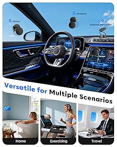 Vacuum Magnetic Phone Holder for Car,2800gf Strong Magnetic Phone Mount,360 Adjustable & Reinforced Suction Cup for Dashboard/Mirror,Car Phone Holder Compatible with iPhone AndroiMatte Black