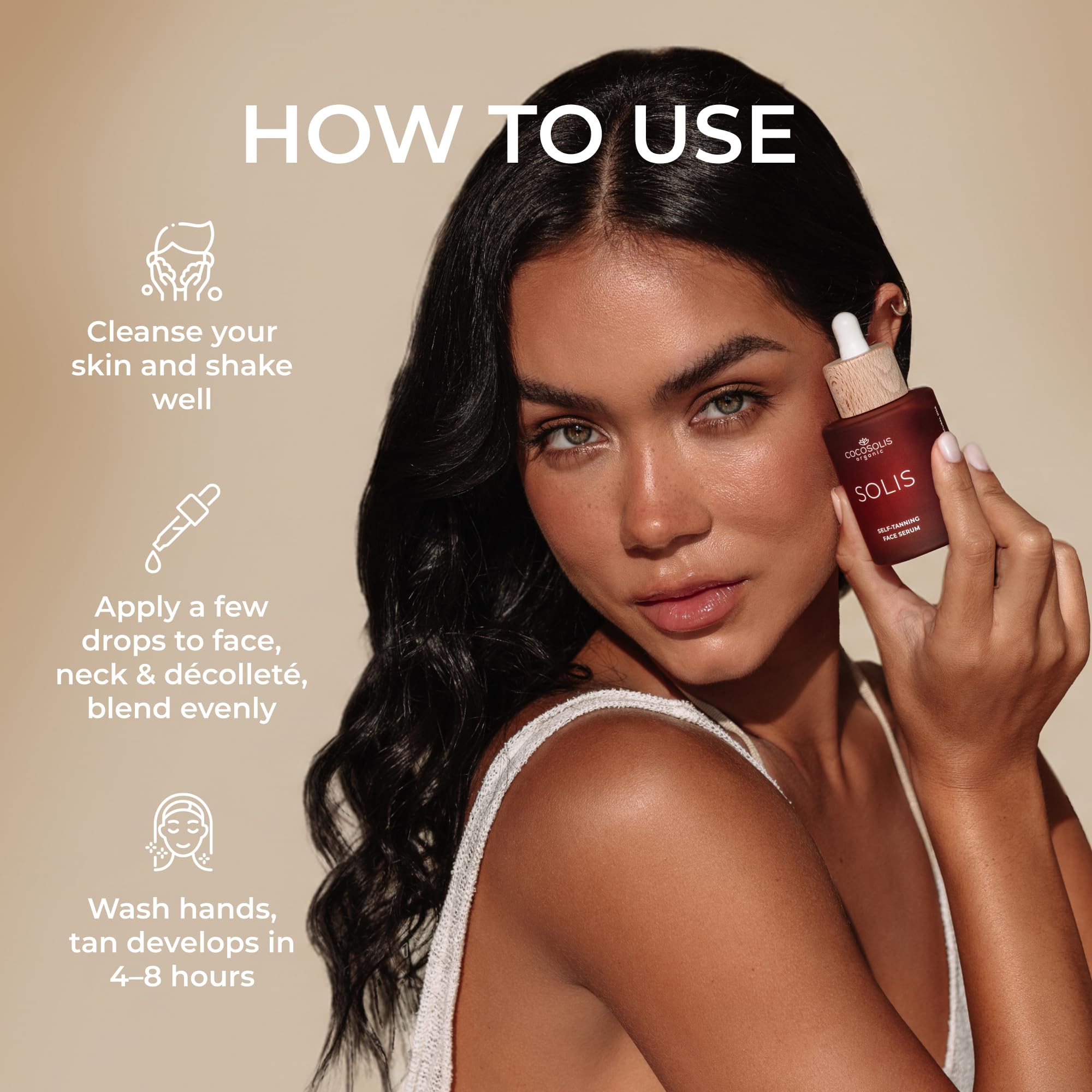 COCOSOLIS SOLIS Self-Tanning Face Drops with Skin Care