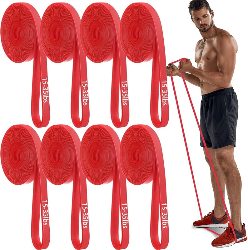 Foilswirl 8 Pcs Resistance Bands for Working Out | Pull Up Assistance Bands, Fitness, Full-body Training, Physical Therapy and Stretch Workout for Men, Women, Home, Outdoor
