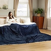 Vista 155 de Bedsure Manta de tamaño King de vellón sherpa para la cama, gruesa y cálida para el invierno, suave y mullida, grande, color lino, 108 x 90 pulgadas