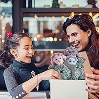 Vista 8 de EARTHSOUND Triceratops - Peluche de dinosaurio para mamá y bebé, 18 pulgadas, lindo juguete suave para mamá pequeña con bebés pequeños, regalo