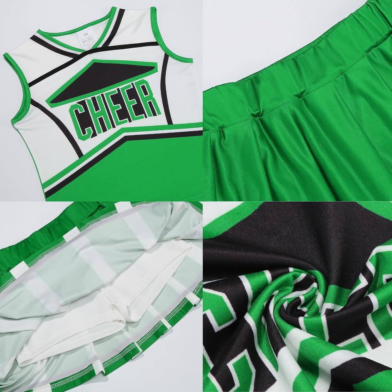 yolsun Cheerleader Costume for Girls Cheerleading Kids Dress up Halloween Cute Uniform High School Cheer leader Outfit