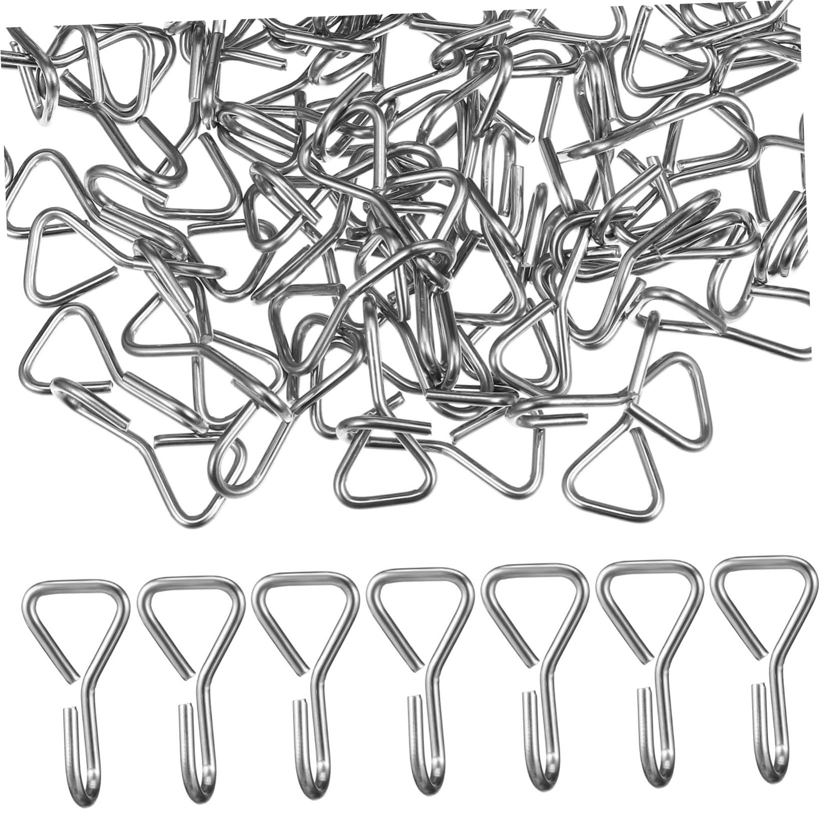 GARVALON 100 Pcs Heavy Duty Stainless Steel S Hooks Durable Hooks for Car Headrest Hammock and Outdoor Use for Hanging Bags Purses and Equipment