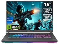 ASUS ROG Strix G16 (2023) Gaming Laptop, 16â€ 16:10 FHD 165Hz, GeForce RTX 4060, Intel Core i7-13650HX, 16GB DDR5, 512GB PCIe SSD, Wi-Fi 6E, Windows 11, G614JV-AS73, Eclipse Gray