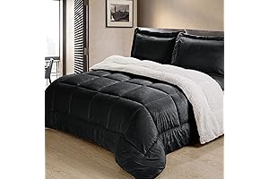 Cathay Home King: Micromink and Sherpa Reversible Comforter Set, King (102" x 90")