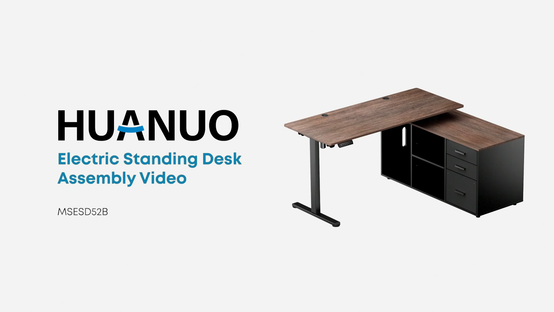 Amazon.com: HUANUO 55 Inch L Shaped Standing Desk with Drawers