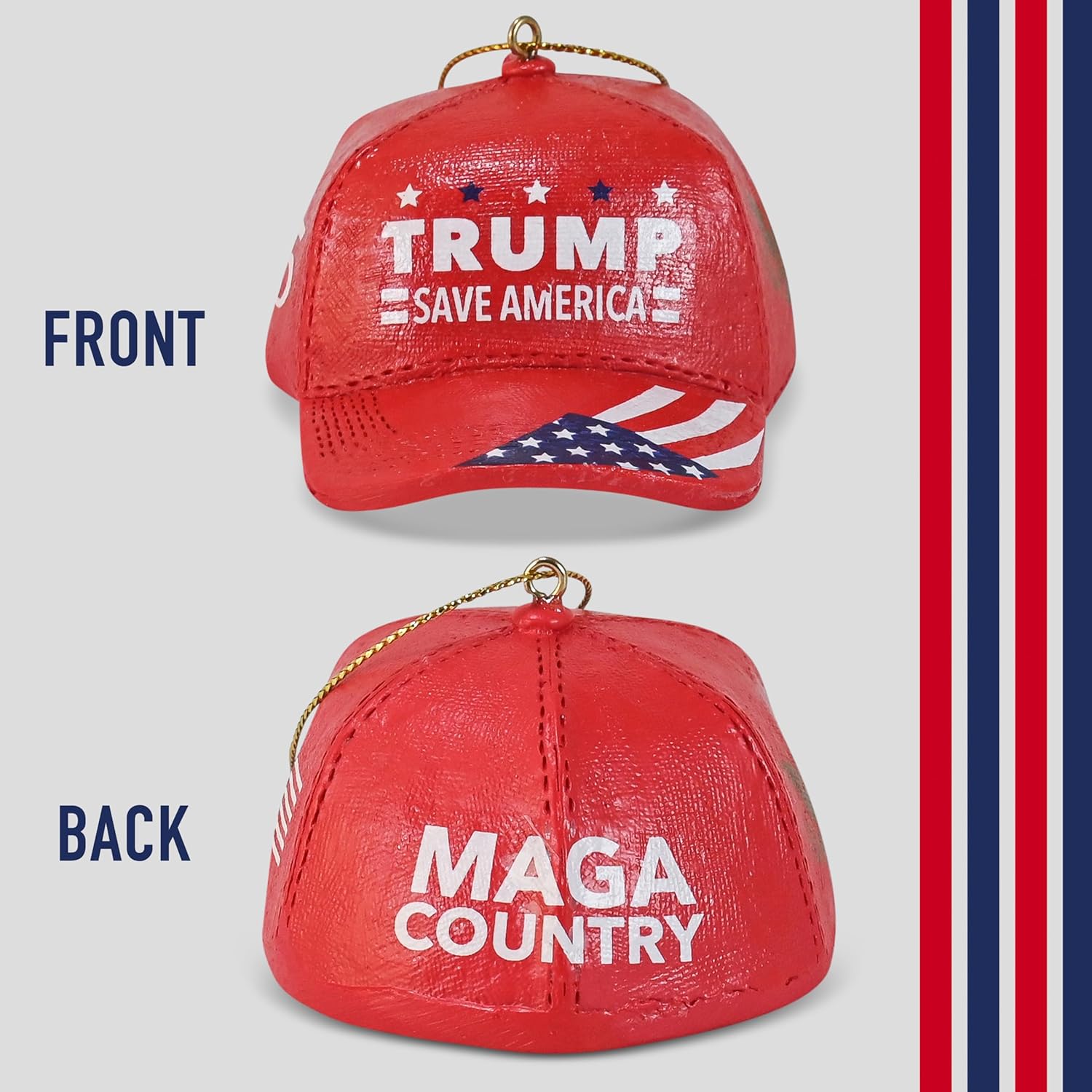 Kurt Adler 3.6" Save America President Trump Christmas Ornament - Image 9