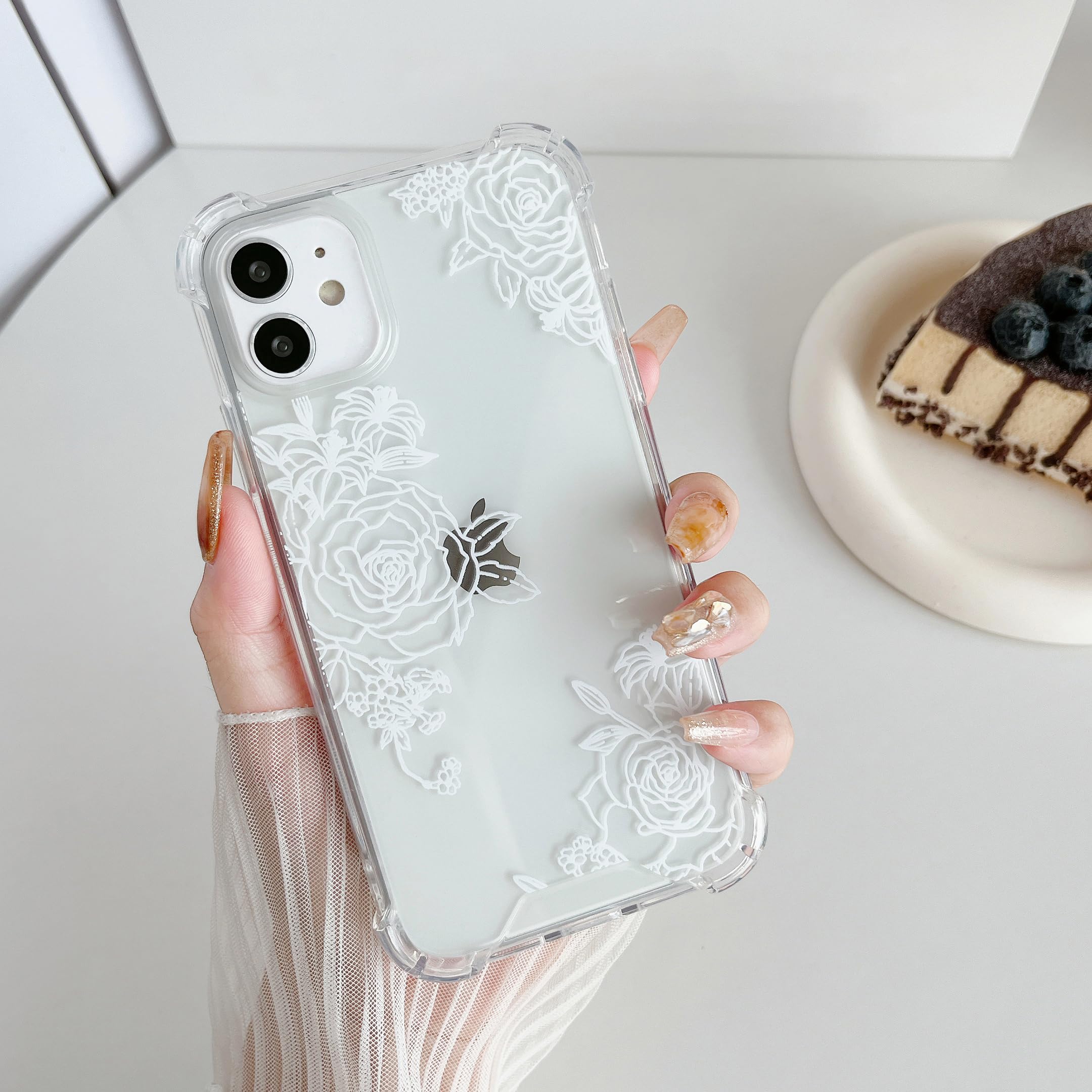 EASSGU Custodia per iPhone 11 Pro (5.8 Inches), Cover Silicone TPU Colore Sfumato Trasparente, Custodia per Telefono Antiurto e Antigraffio - Rosa Viola