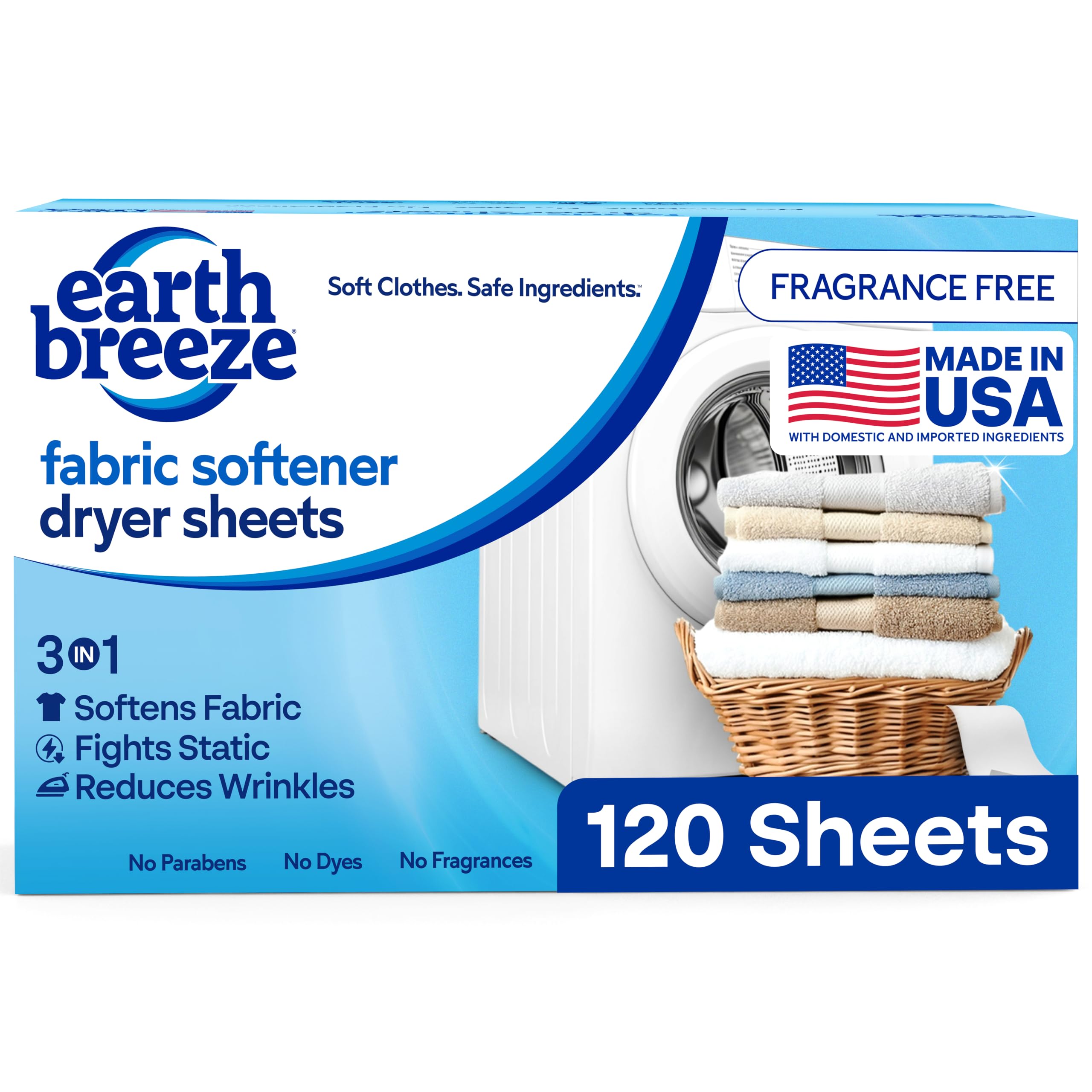 Earth Breeze Fragrance Free Sheets