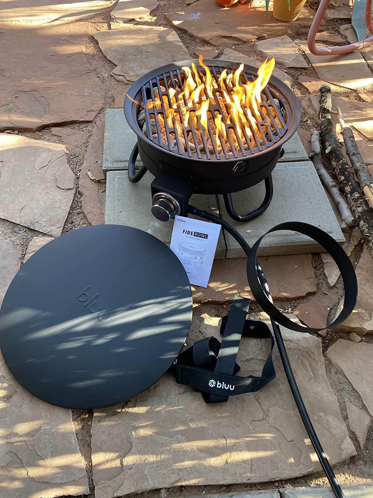 23/mo Finance BLUU Deluxe Portable Propane Gas Fire Pit with Auto