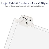 Avery 01330 Avery-Style Legal Exhibit Side Tab Divider, Title: 1-25, Letter, White – view 5