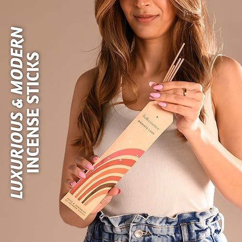 Miniatura 6 de Folkulture Varitas de incienso  Paquete de 6 inciensos  120 palos manzanilla lavanda sándalo palo hierba de limón sal oceánica geranio rosa regalos