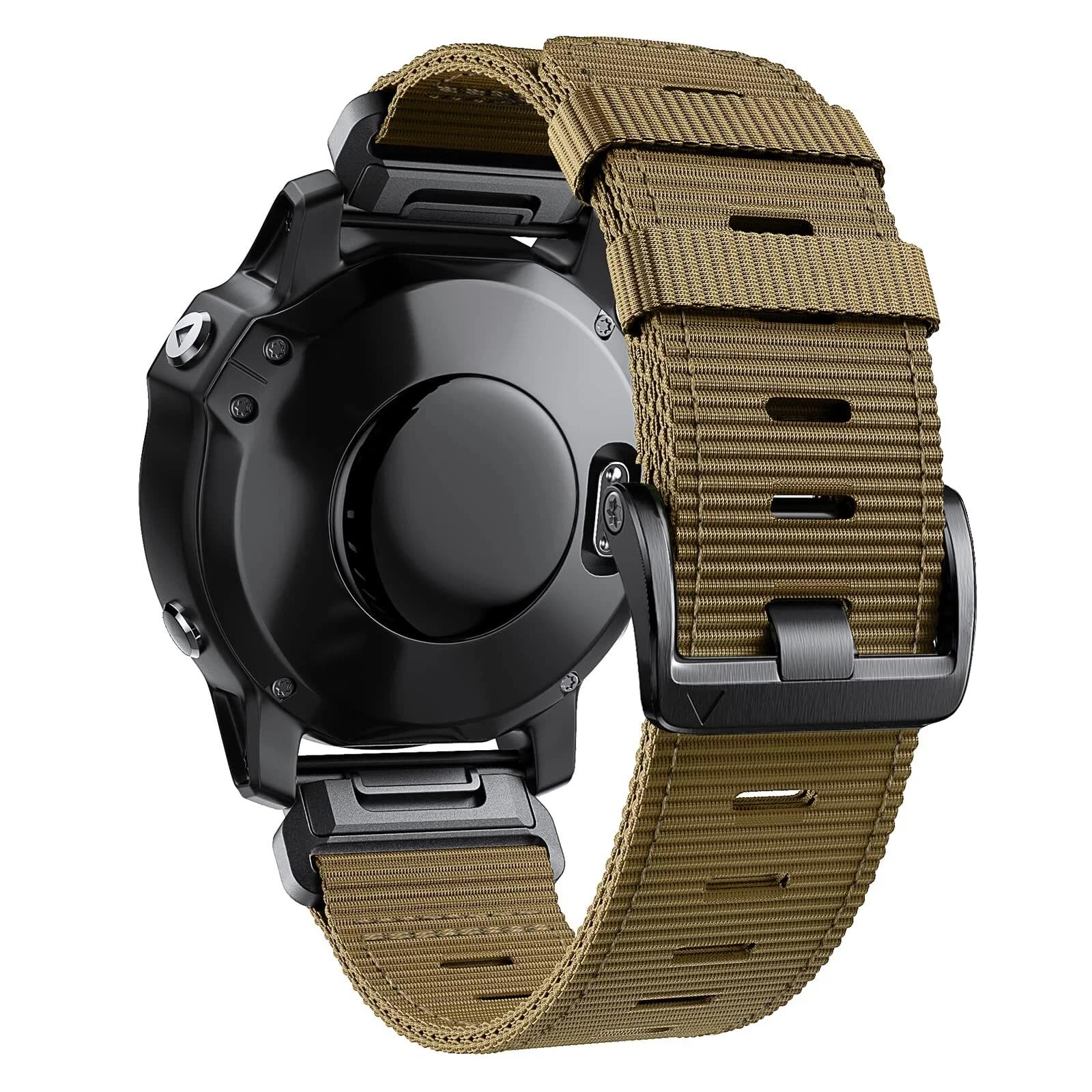 for Garmin Watch Band for Fenix 7 / Fenix 6 / Fenix 8 – QuickFit 22mm & 26mm Rugged Nylon Strap Compatible with Epix Gen 2, Fenix 7X/6X/5X, Forerunner 965, Tactix, MARQ Series Replacement