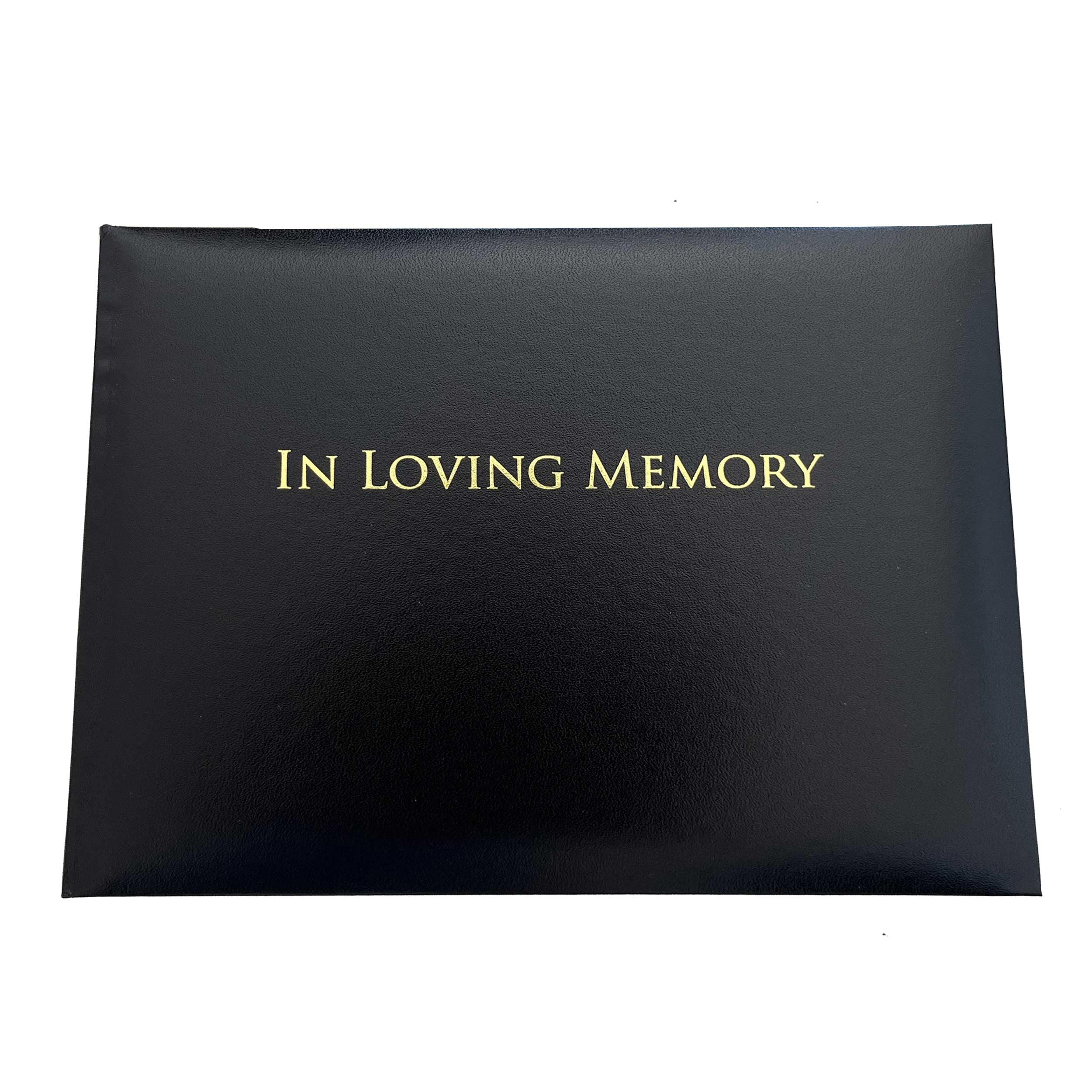 Esposti In Loving Memory Funeral Guest Book, 10.5 x 7.6 Inch, Black, 2880 Inner Pages, Gold Gilt Edged Pages, Presentation Box