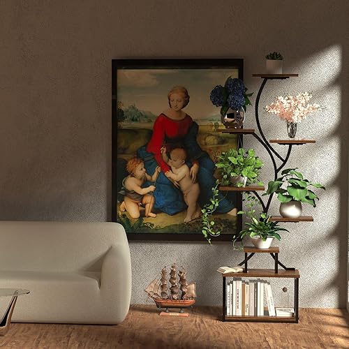 Miniatura 5 de Soporte para Plantas de Interior con Luces de Crecimiento, 67" de Alto Estante Esquinero para Plantas Soporte para Flores, Estante para Plantas de