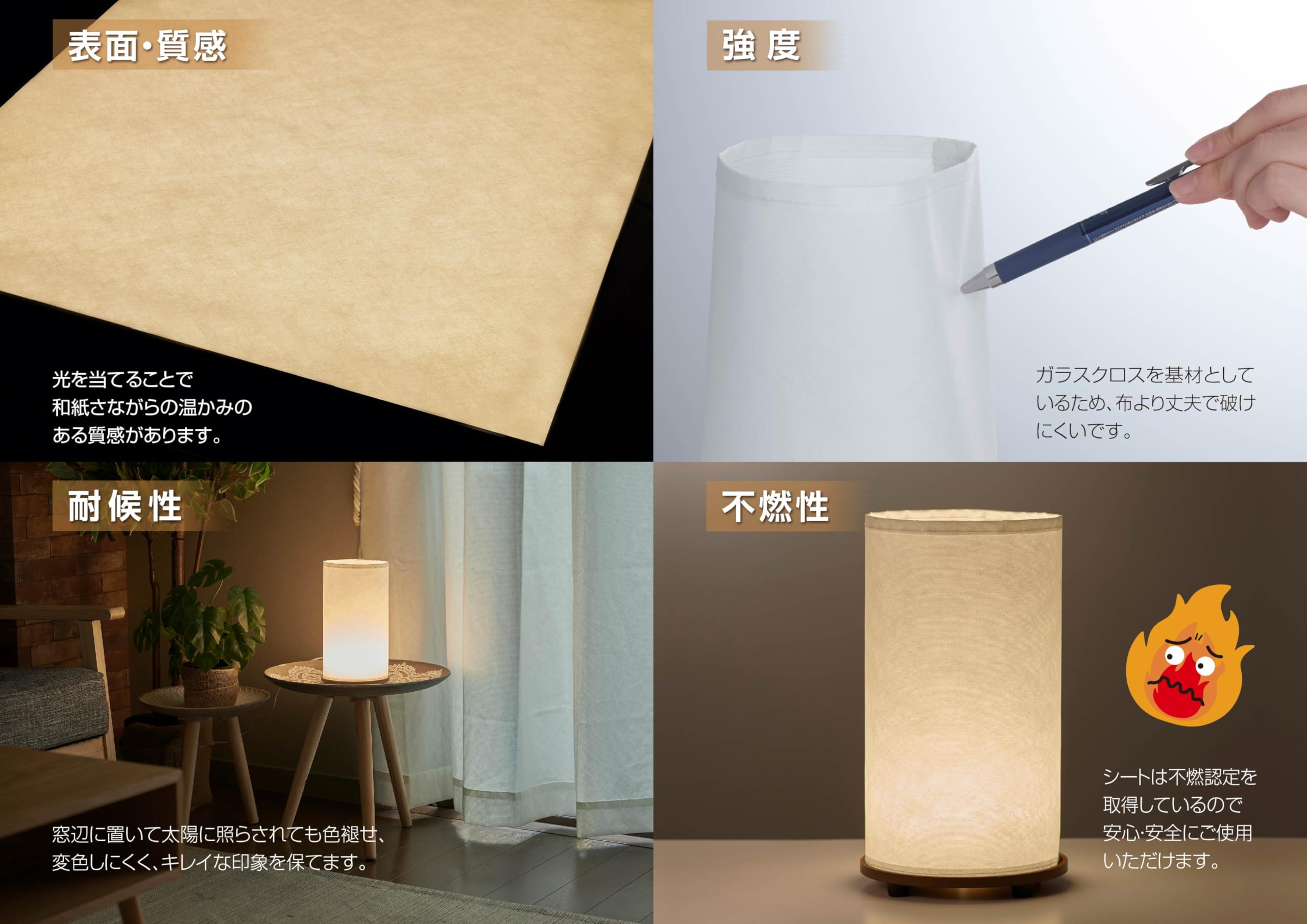 Amazon.co.jp : リフォジュール 光膜スタンドライト (和紙調