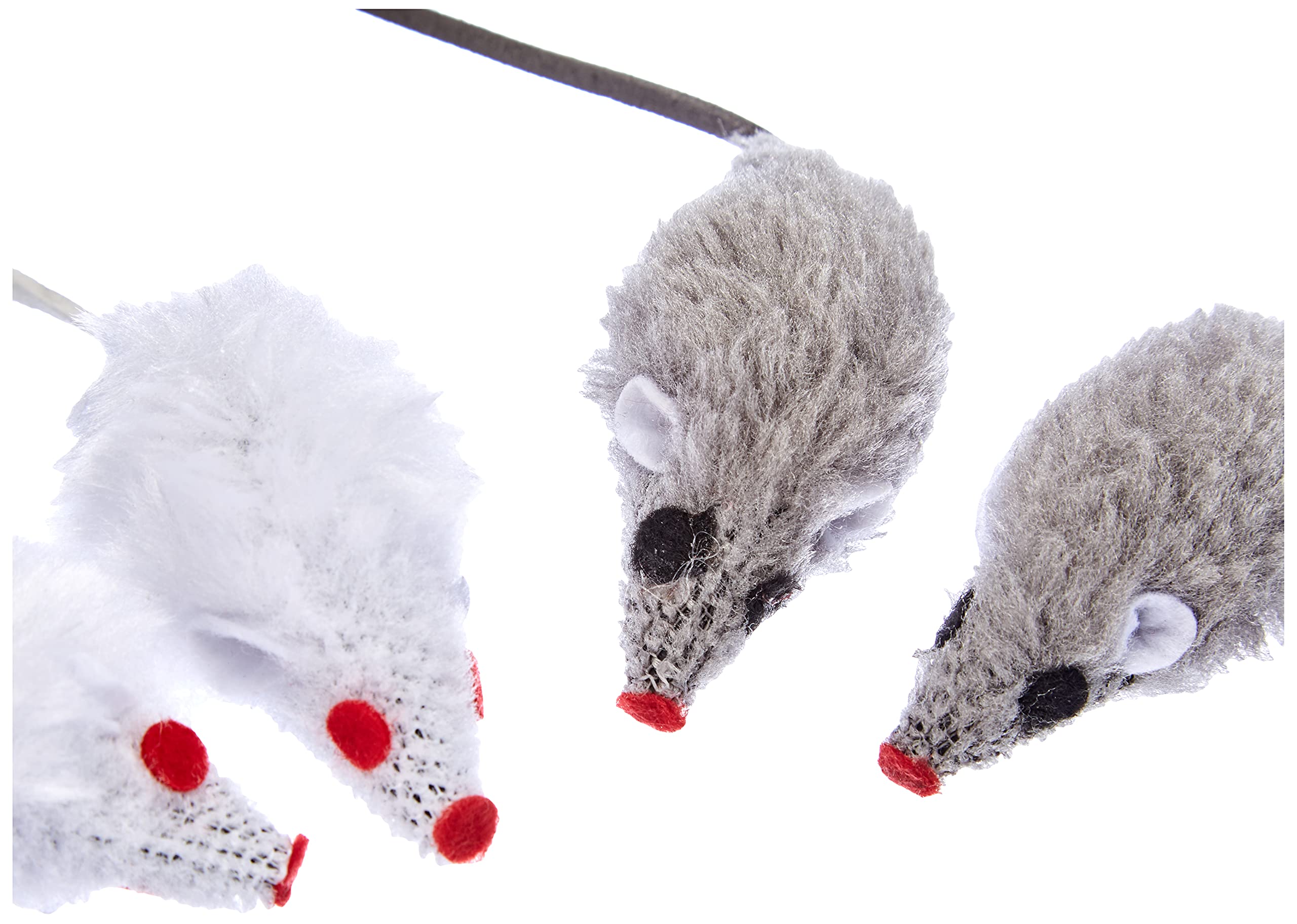 Kerbl Pet 84255 myszka, 4 worki, 5 cm, szary/biały
