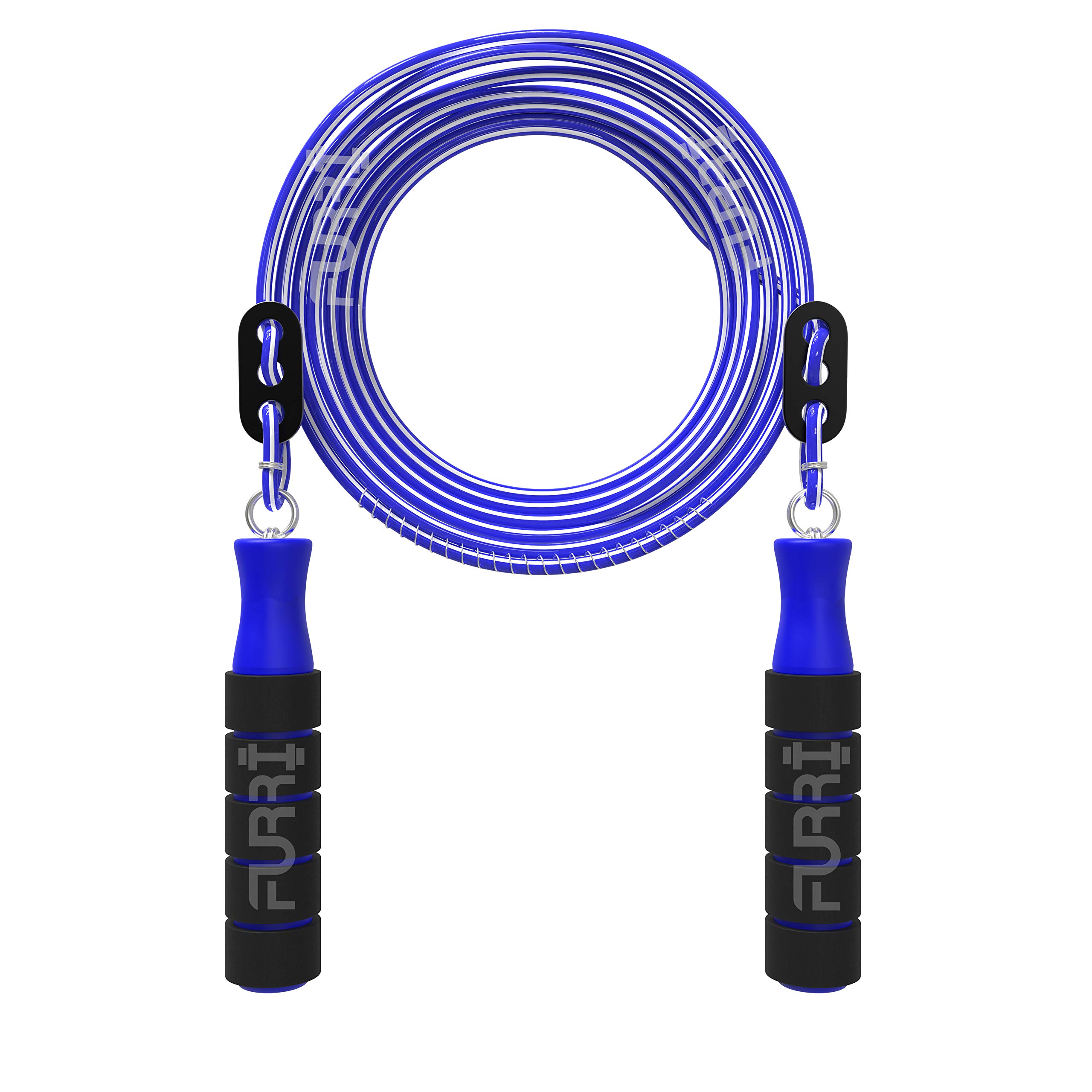FURRI Adjustable Skipping Rope Tangle-Free with Ball Bearings Rapid Speed Jump Rope Cable and Memory Foam Handles Ideal for Aerobic Exercise Like Speed Training, Endurance Training and Fitness Gym (Blue) (B08P72YCHL) Amazon Price History, Amazon Price Tracker