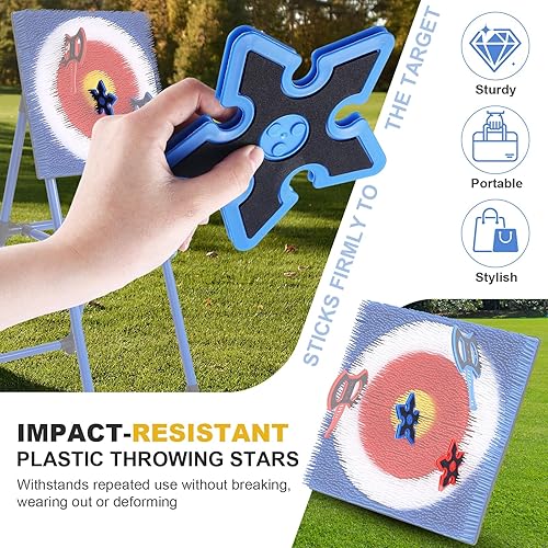 Miniatura 12 de Throwing Axe for Axe Throwing Game for Backyard, Throwing Axe Set with Throwing Star for Outdoor Games, Durable and Fun for All Ages